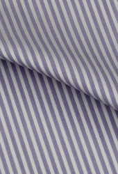 白底紫色竖纹纯棉面料