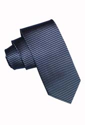 蓝底斜纹真丝领带